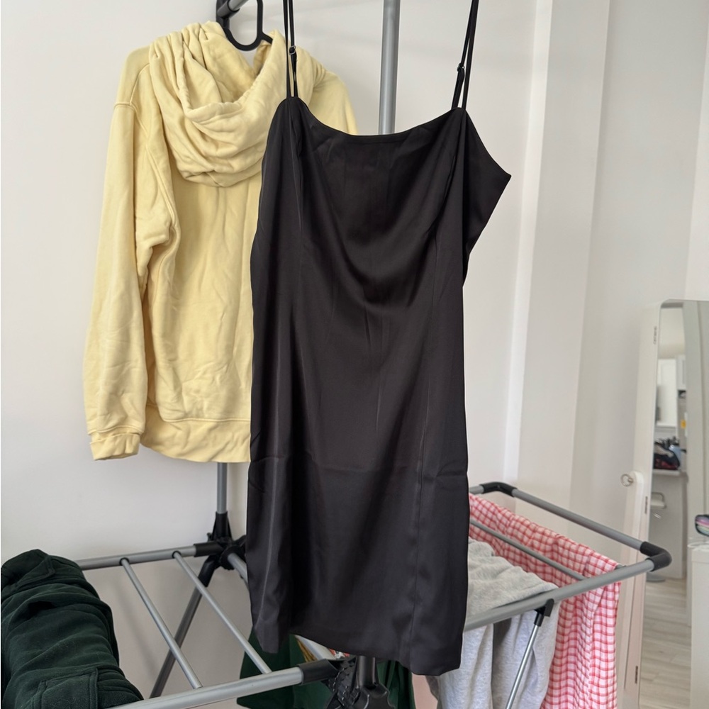 ARITZIA Satin Black Slip Dress